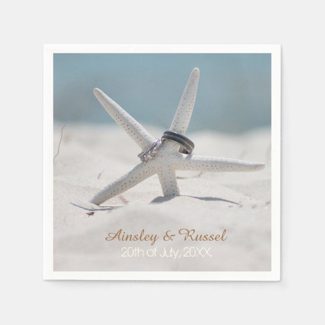 Starfish Beach Wedkins Serviette (Vorderseite)