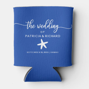 Starfish Beach Zielort Hochzeit Königlich Blau Dosenkühler