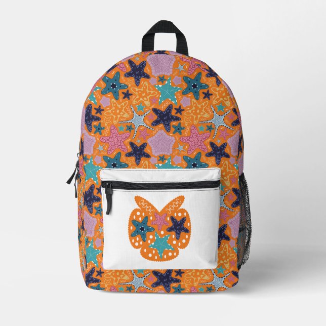 Starfish Bedruckter Rucksack (Vorderseite)