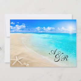 Starfish-Bestimmungsort-Strand-Hochzeits-Einladung Einladung