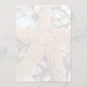 Starfish Blank Beach Wedding Fan Program Paper Programm