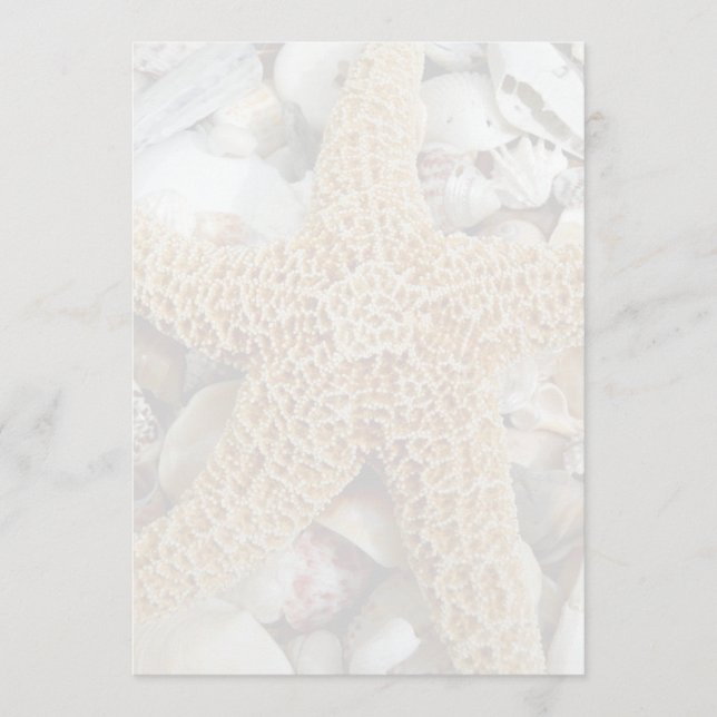 Starfish Blank Beach Wedding Fan Program Paper Programm (Vorderseite)
