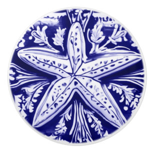 Starfish Blue and White Sea Star Ocean Beach House Keramikknauf