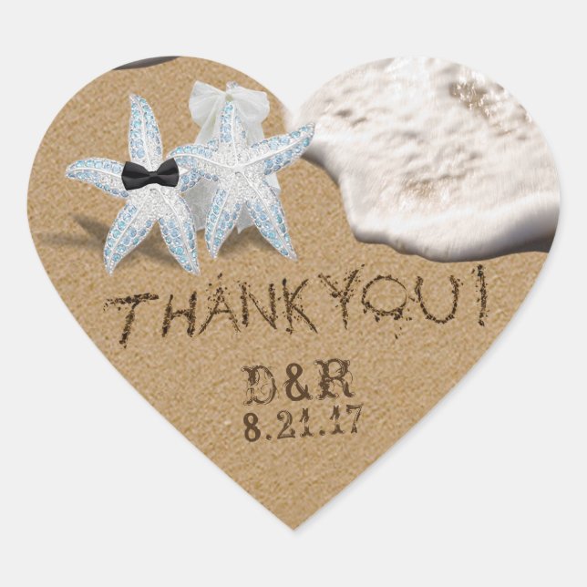 Starfish Bridelle Groom Aufkleber (Vorderseite)