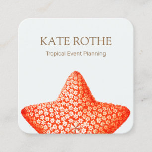 Starfish Business Card Quadratische Visitenkarte