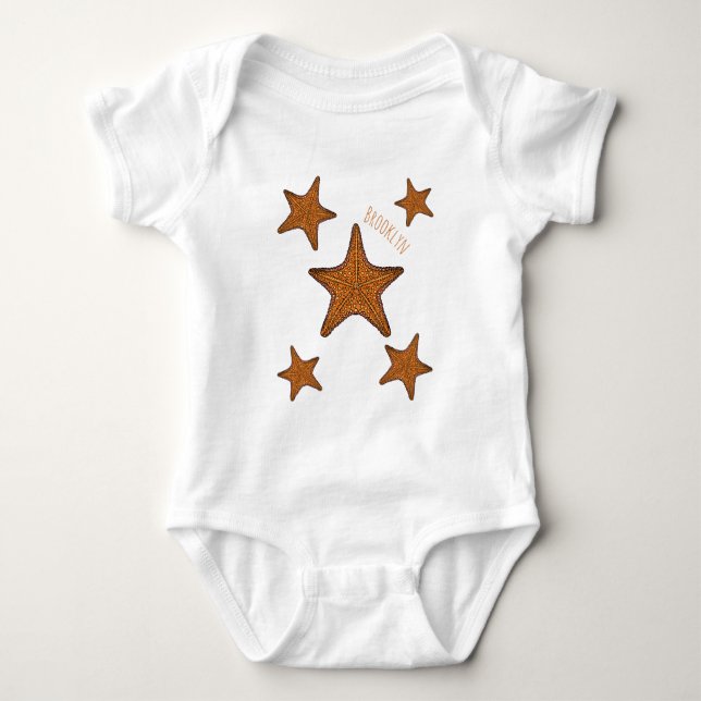 Starfish Cartoon Baby Strampler (Vorderseite)