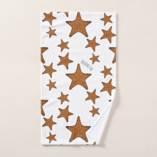 Starfish Cartoon Badhandtuch Set