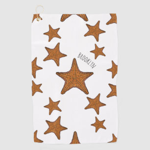 Starfish Cartoon Golfhandtuch