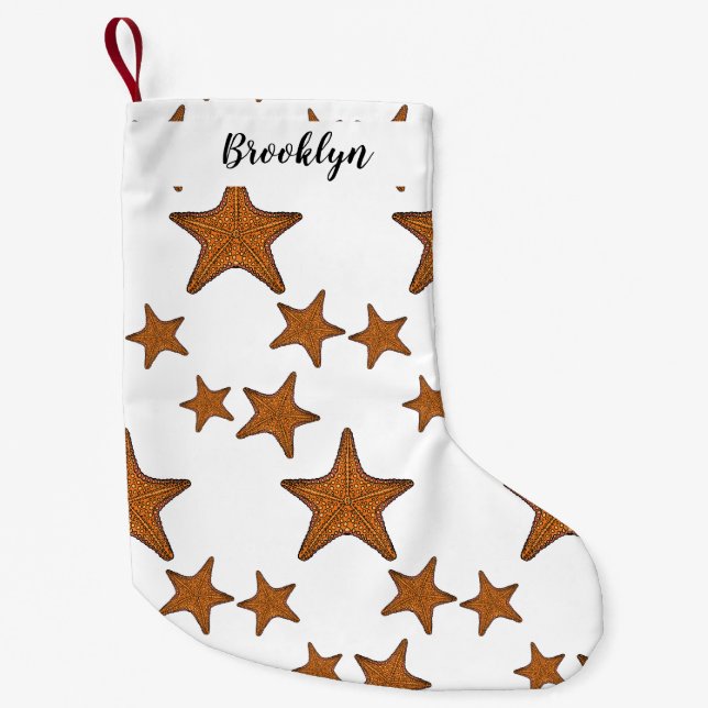 Starfish Cartoon Kleiner Weihnachtsstrumpf (Vorderseite)