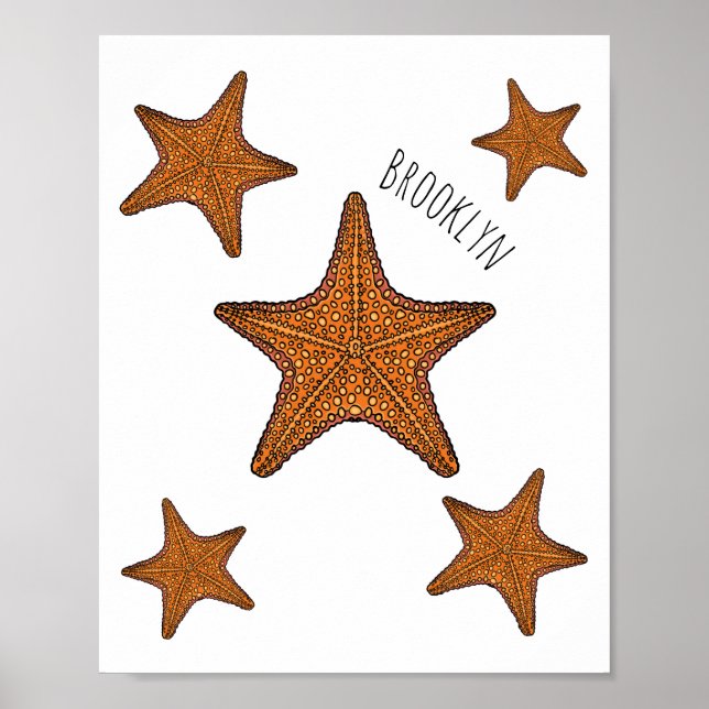 Starfish Cartoon Poster (Vorne)