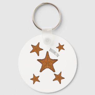 Starfish Cartoon Schlüsselanhänger