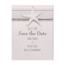 Starfish Classic White Beach Hochzeit Save the Dat