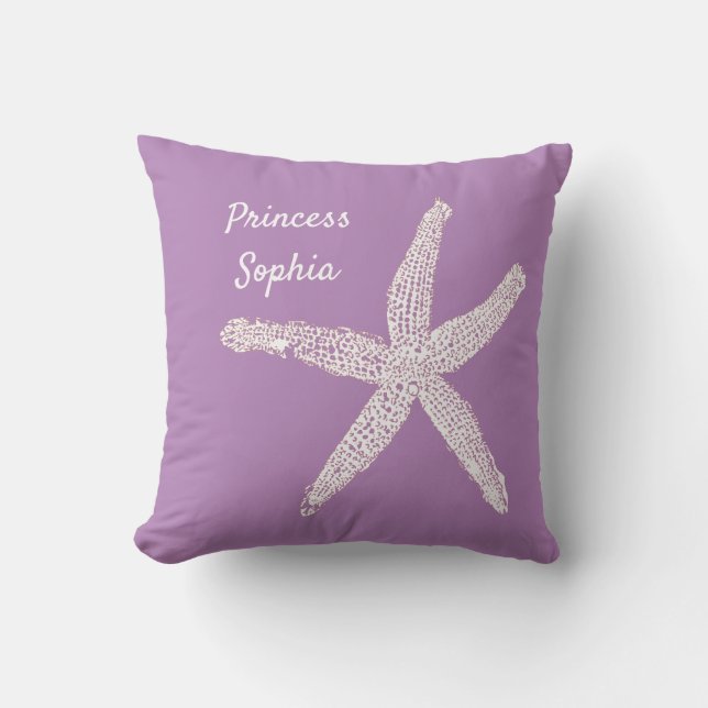 Starfish Coastal Beach Lavendel Template Niedlich Kissen (Vorderseite)