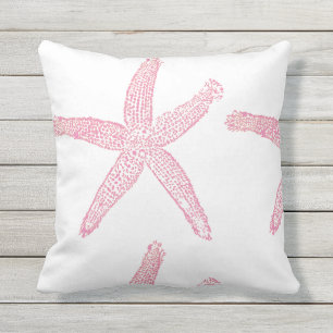 Starfish Coastal Beach Thema Pink White Niedlich G Kissen