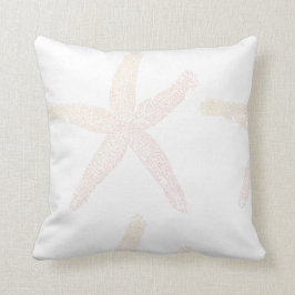 Starfish Coastal White Light Pastel Orange Kissen
