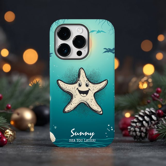 Starfish Cool - Ocean Vibes & Retro Charm Case-Mate iPhone Hülle (Von Creator hochgeladen)