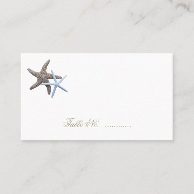 Starfish Couple Escort Sitzkarten Platzkarte (Vorderseite)
