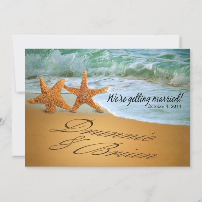 Starfish Couple FRAGTE MICH, NAMEN IN DEN SAND ZU  Save The Date (Vorderseite)