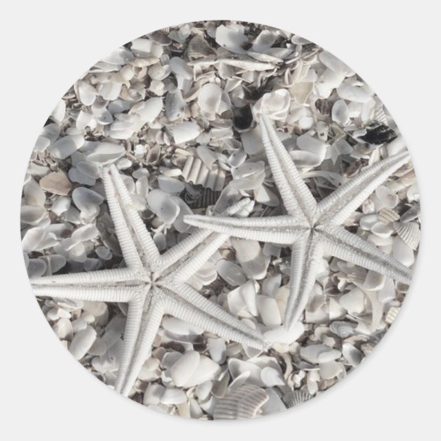 Starfish Couple on Beach Stickers (Vorderseite)