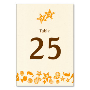Starfish Couple Summer Beach Hochzeit Tischnummer