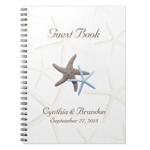 Starfish Couple Wedding Guestbook Notizblock