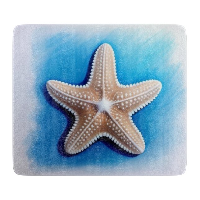 Starfish Crayon Zeichnend Schneidebrett (Vorderseite)