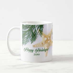 Starfish Design, Evergreen Weihnachtsfeiertag Tass Kaffeetasse