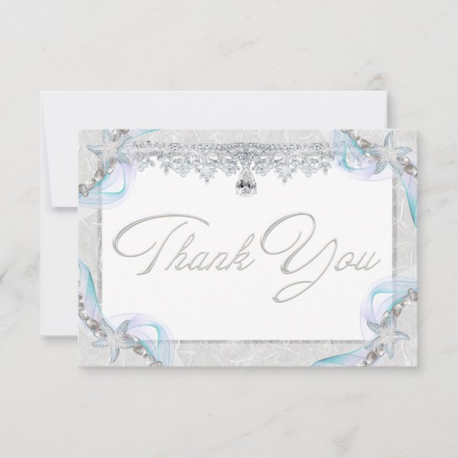 Starfish & Diamonds Danke Karte (Vorderseite)