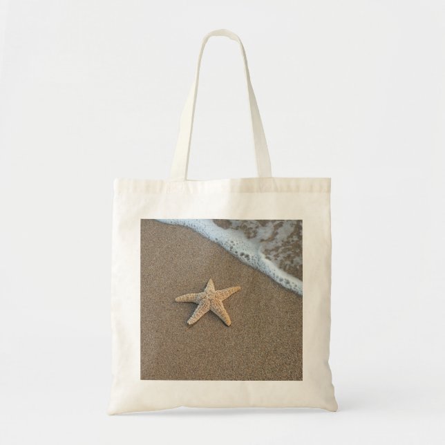 Starfish durch den Strand Tragetasche (Vorne)