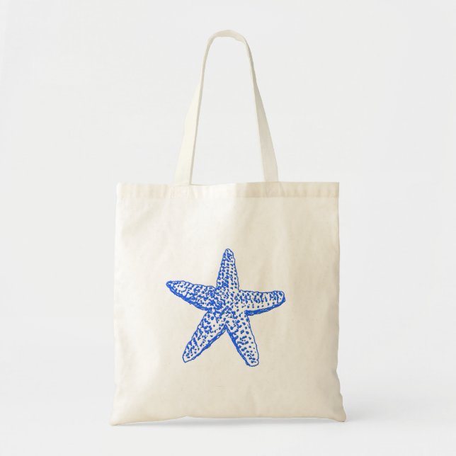 Starfish/Electric Blue/DIY Begrüßungszeichen Tragetasche (Vorne)