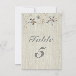 STARFISH ELEGANCE Beach Party Tischnummer Card