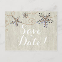 Starfish Elegance Beach SAVE THE DATE Postkarte
