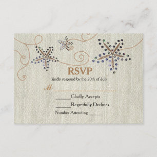 Starfish Elegance Beach UAWG Wedding Card RSVP Karte