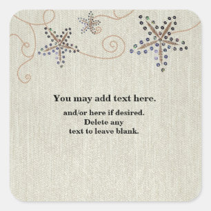 Starfish Elegance Beach Wedding Favor Sticker