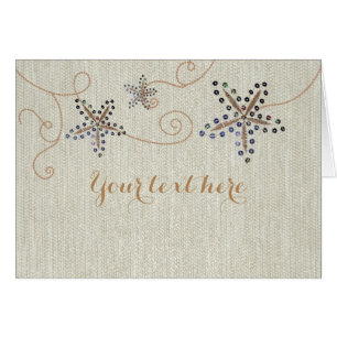 Starfish Elegance Beach Wedins Card