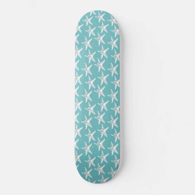 Starfish elegantes Strandtuch Skateboard (Vorderseite)