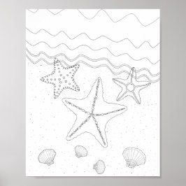 Starfish Erwachsenenfarbposter Poster