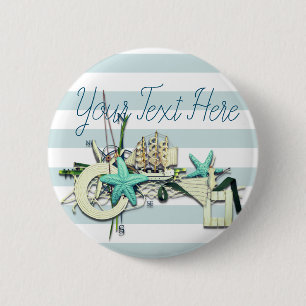 Starfish, Fischnetz und großes Schiff Button