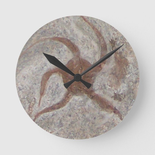 Starfish Fossilienwand Runde Wanduhr (Vorderseite)