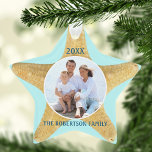 Starfish Foto Beach Ornament<br><div class="desc">Dieses Strandstar-Ornament mit eigenem Foto und Namen ist für jeden etwas dabei. *Wenn Sie Hilfe bei diesem Design oder den passenden Produkten benötigen,  kontaktieren Sie mich bitte über Zazzle.</div>