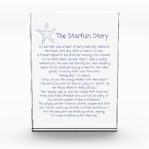 Starfish Gedicht, die Starfish Geschichte, Foster  Fotoblock