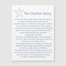 Starfish Gedicht, die Starfish Geschichte, Foster 