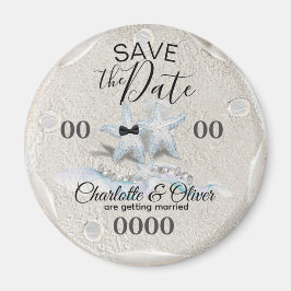 Starfish Gem Wedding Save the Date Magnet