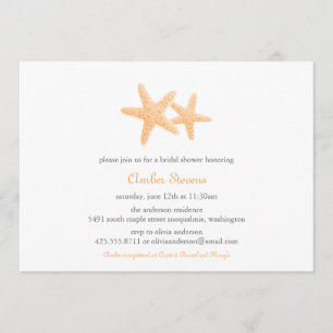 Starfish Haardusche/Party Einladung