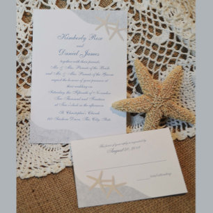 Starfish Hochzeit Einladung