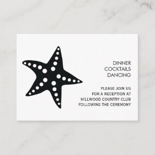 Starfish Hochzeitsempfangskarte Begleitkarte