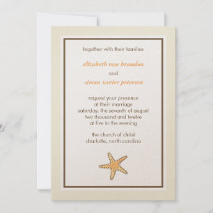 Starfish - Hochzeitskarte Einladung