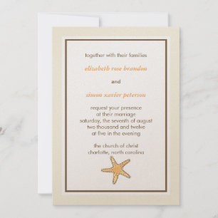 Starfish - Hochzeitskarte Einladung