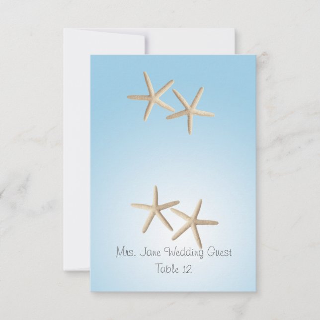 Starfish Hochzeitssitze Platzkarte (Vorderseite)