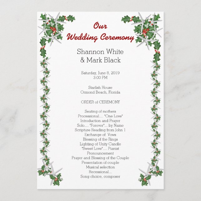 Starfish Holly, das Programm für tropische Weihnac (Vorderseite)